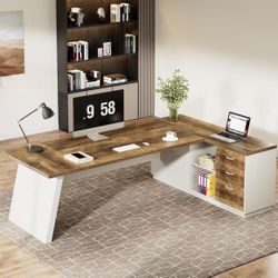 ❤️‍🔥 78" L-Shaped Executive Desk,