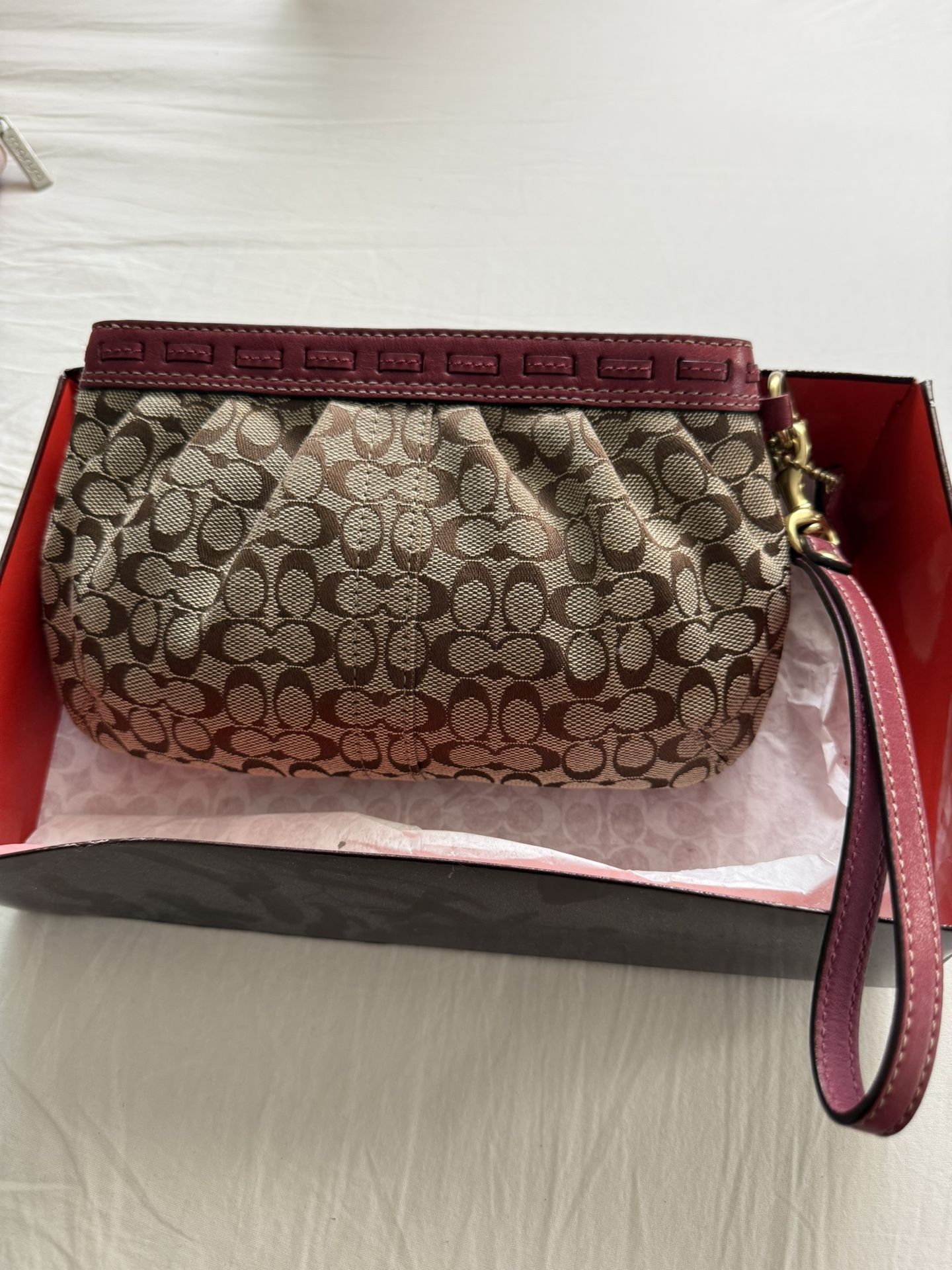 BRAND NEW- Vintage Coach “Signature Stripe” Handbag