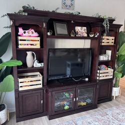 Large Entertainment Center TV Stand Home Storage Bookshelf