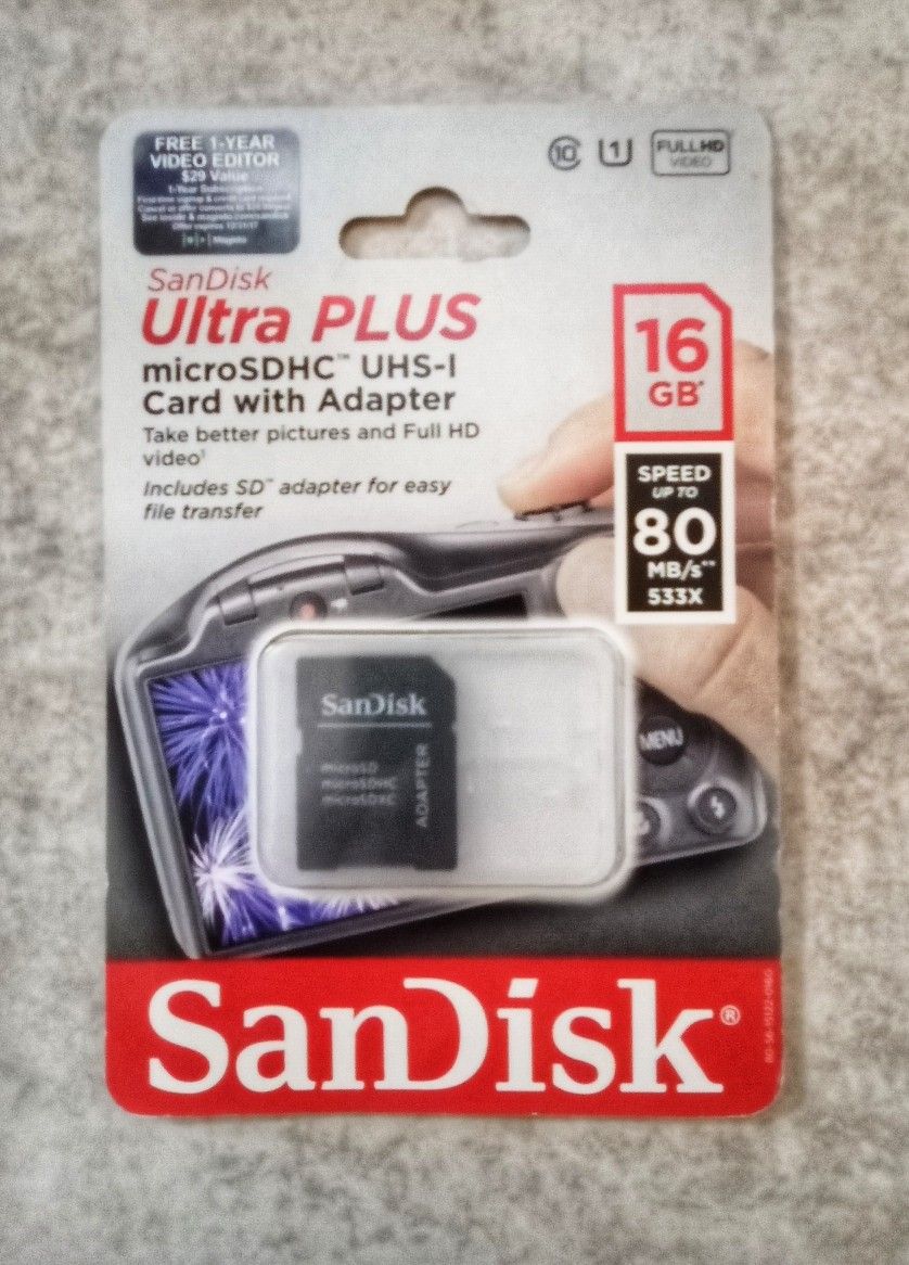 SanDisk Ultra Plus Card With Adapter 