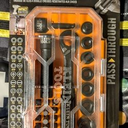 Klein Tools impact Rated Passthrough Socket Wrench Set