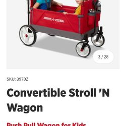 Wagon With Shade With New Fabric
