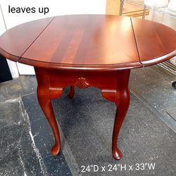 Solid Cherry Drop Leaf Side/End Table / Cherry Table / Quality Furniture 