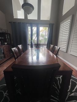 Dining Table W Chairs Real Wood