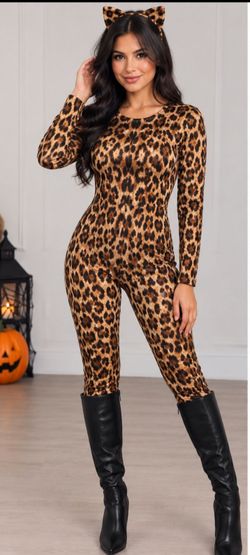 🐆 Women’s Leopard Print Halloween Costume – one size