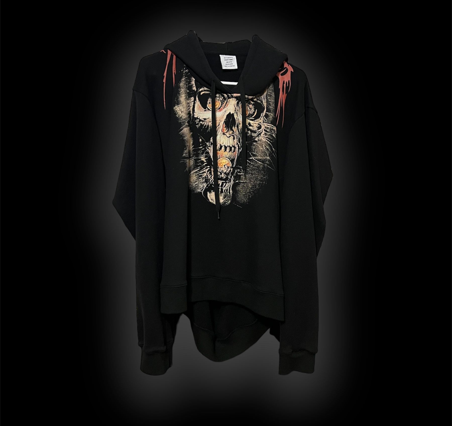 vetements misplaced skull hoodie (Read Description.)