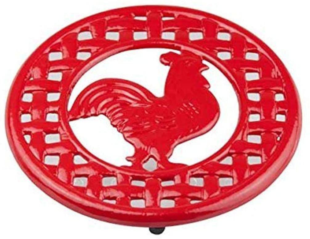 Red Rooster Cast Iron Trivet