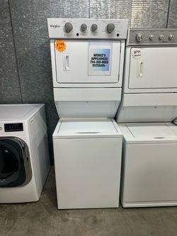 Nice whirlpool stackable washer and gas dryer