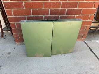 Vintage green metal for sling camping table