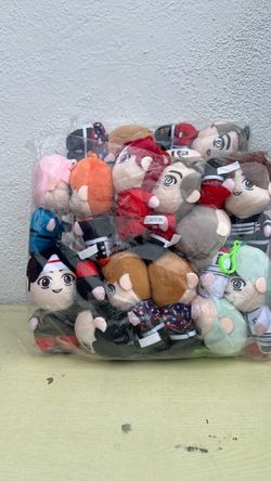 K-Pop Character Plush Keychain Lot
