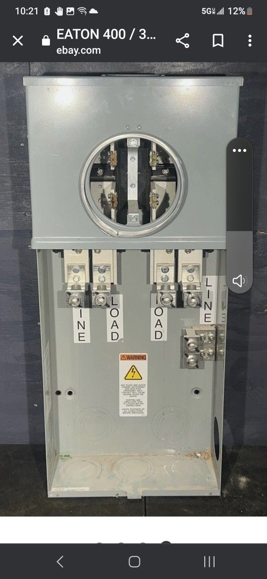 Meter Base 400 Amp