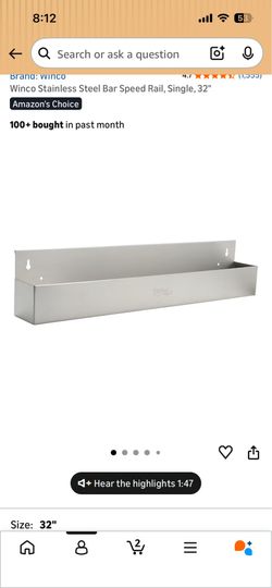 32” metal shelf- bar/kitchen- 2 available $20/each