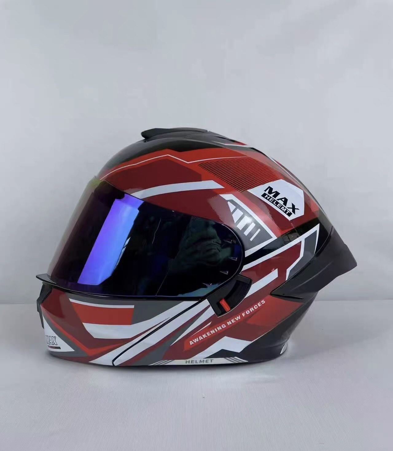 Red Motorcycle Helmet