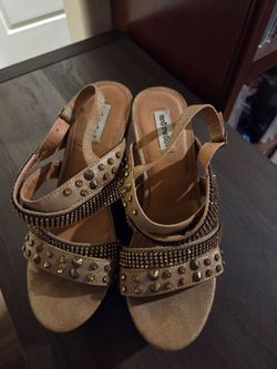Studded Wedge Sandals