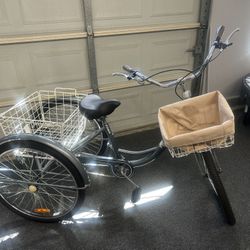  Adult Tricycle with Dual Baskets