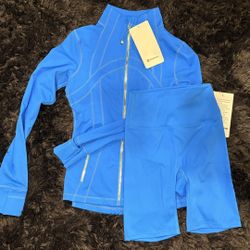 Blue Lululemon Define Jacket Set 