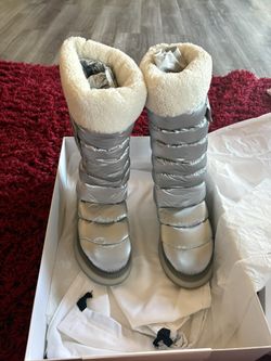 Monclear Silver Snow Boots 