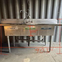 3 Compartment Sink For Sale 