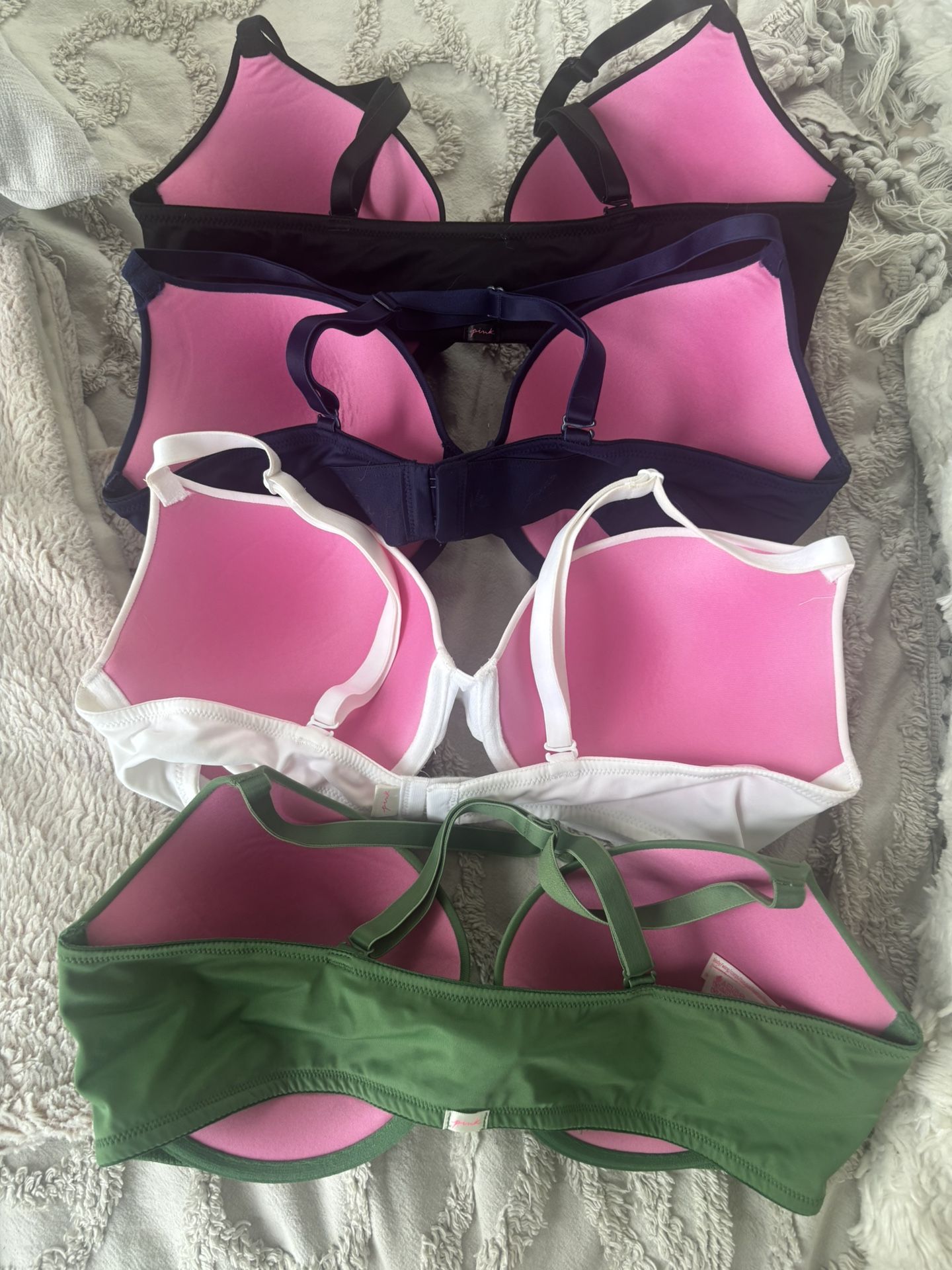Victoria’s Secret Pink Bras 36-D (4 Bras)