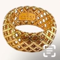 Gucci Size 7 Gold Ring Band 