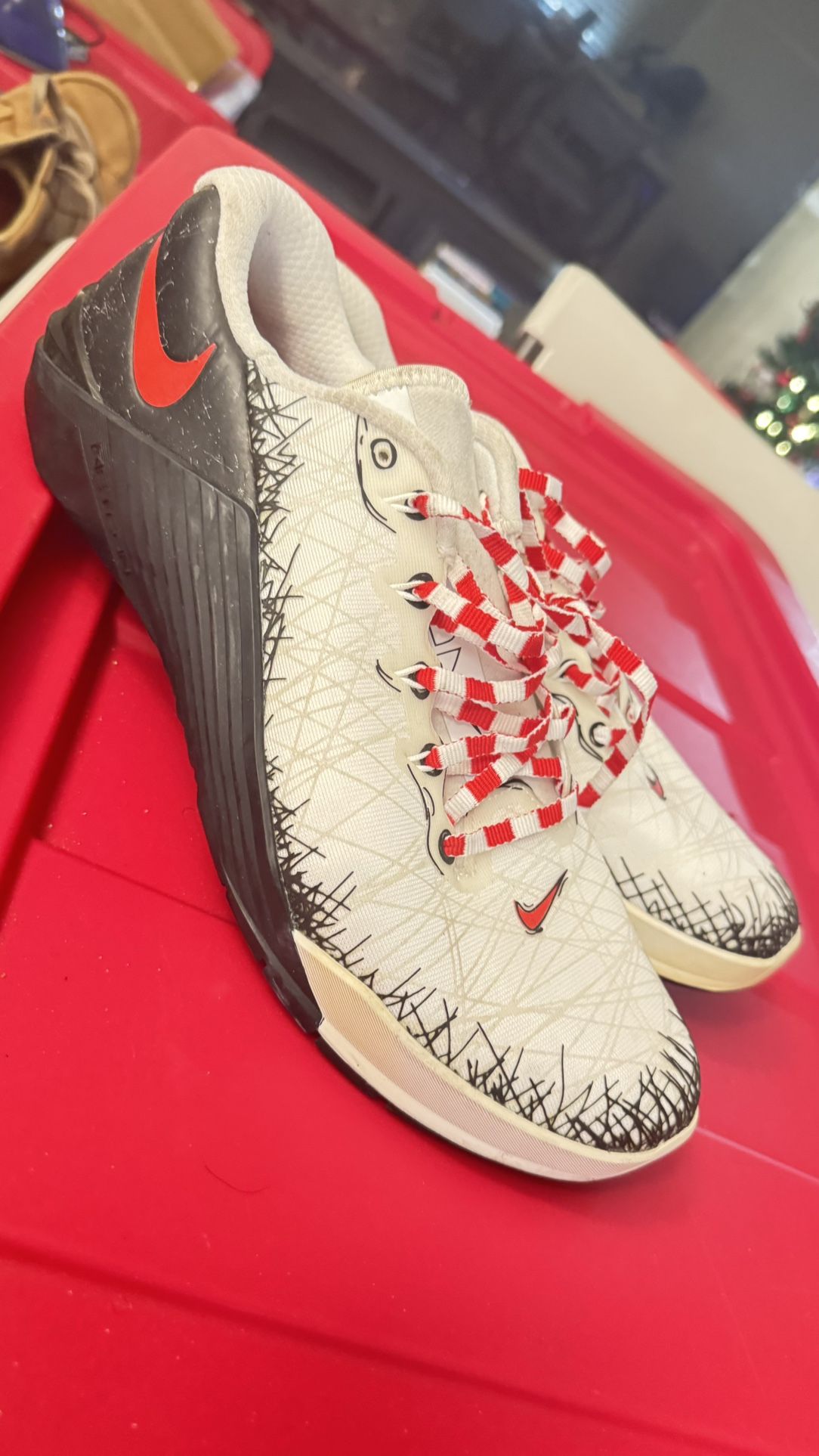 Nike Metcon 5 AMP Sneakers Shoes Men's White/Black/Red CN5455-160 Training Sz 12