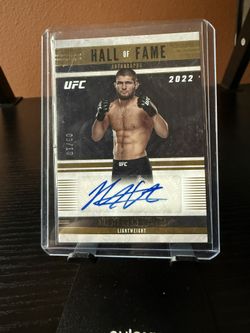 2023 Panini Chronicles UFC #HF-KHN Khabib Nurmagomedov Hall of Fame Auto /10