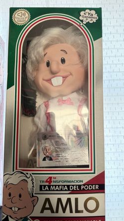 Amlito AMLO López Obrador Collectible Doll with Box & Novelty ID Card