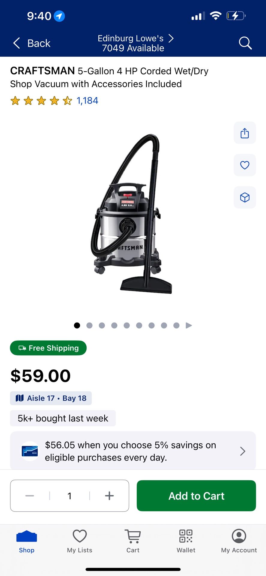 Craftsman Shopvac OBO
