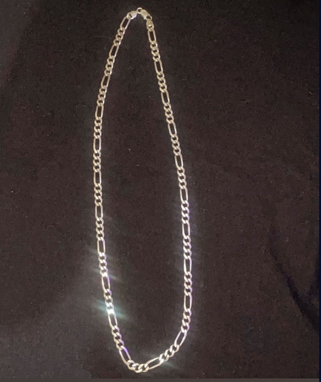 925 Silver Flat Figaro Chain