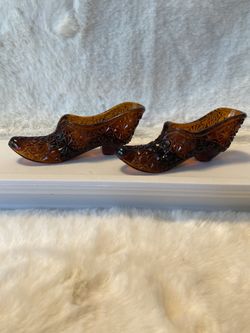 Vintage Glass Collectible Shoes 