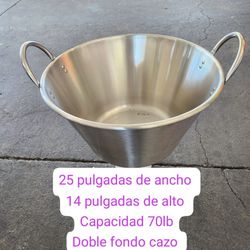 Cazo Acero Inoxidable Doble Fondo Capacidad 70lb Para Carnitas Chicharrones  Cueritos Fritangas Nuevo for Sale in Santa Ana, CA - OfferUp