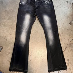 Gallery Dept style flared jeans Stacked Jeans Ksubi Jeans Purple Jeans Awful Lot Of Cough Syrup