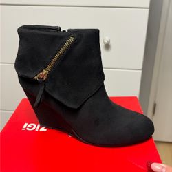 Black Bootie Wedges 