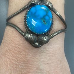 (2)Turquoise Cuff Bracelet, Ring, (2)Pendant $75
