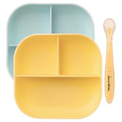 New! Silicone Compartment Plates For Toddlers 