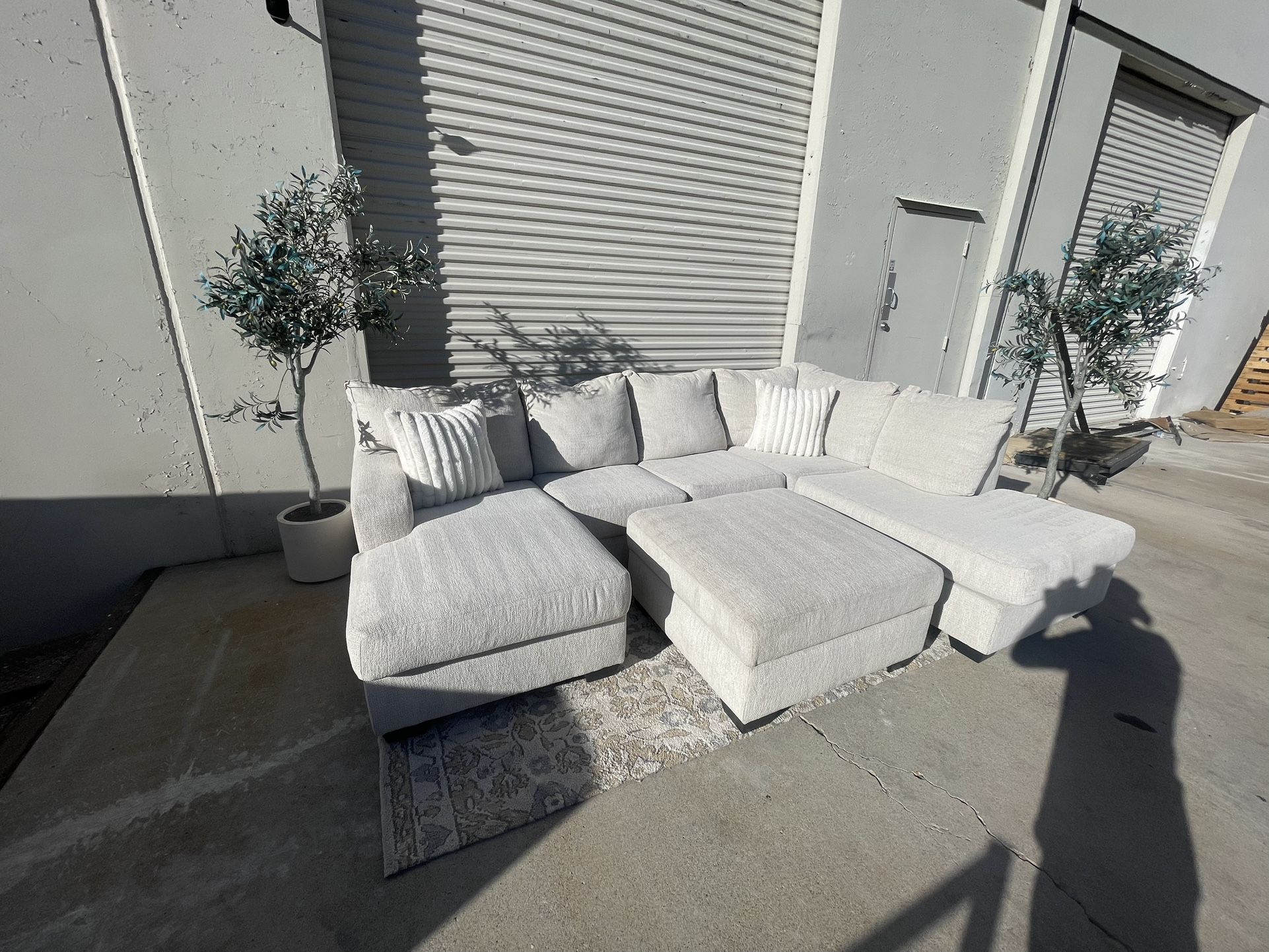White Sectional Couch - Free Delivery