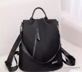 Women anti-theft backpack/shoulder waterproof bag (black)