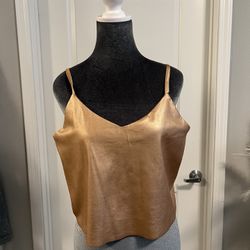 Faux leather tank