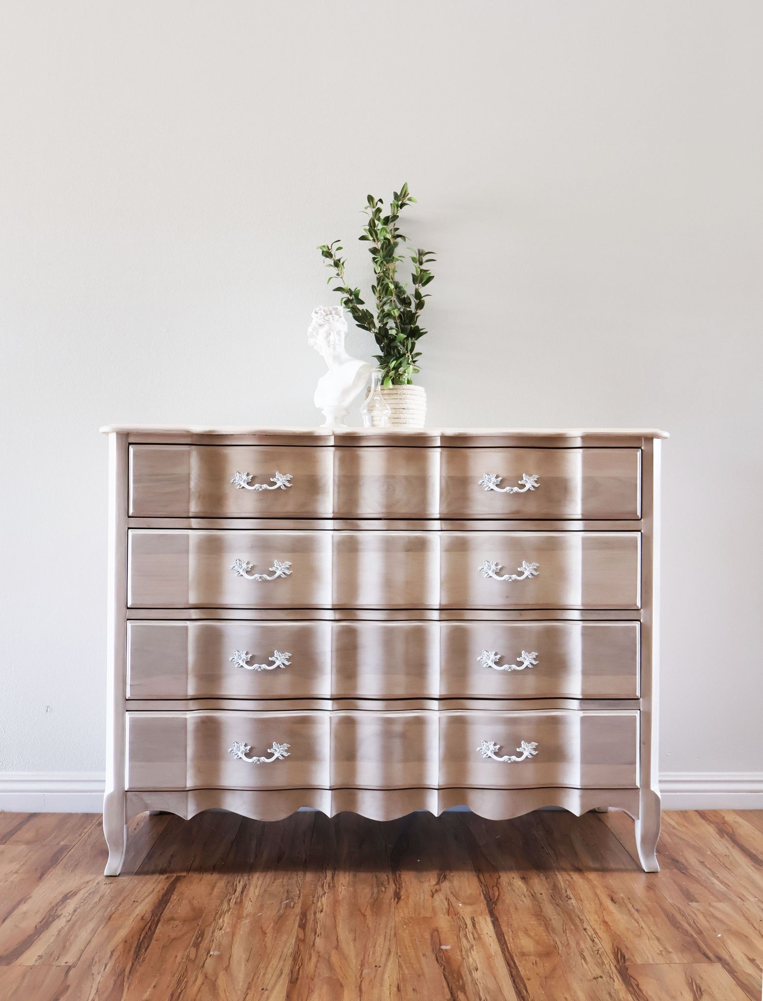 White Washed French Dresser Solid Wood 