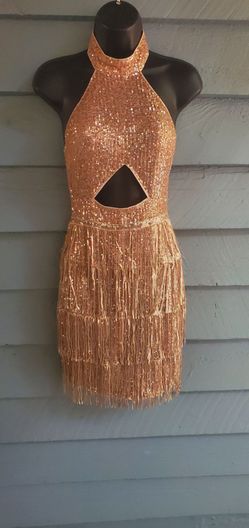 Gold flapper dress