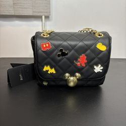 Loungefly Disney Mickey Mouse  Quilted Crossbody Bag 