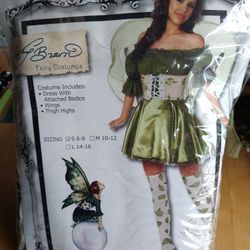 New Amy Brown Green Fairy Bubbles Costume Women's 