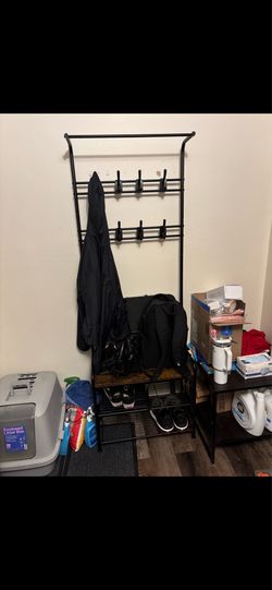 Coat and shoe rack