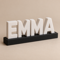 Personalized Desk Nameplate, Custom Name Sign, 3D Printed Office Decor