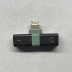 2 In-1 Mini Splitter Adapter Charger Audio For iPhone