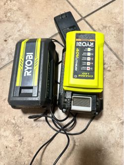 Ryobi 40v 4ah batteries with charger