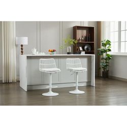 White Barstools 2pcs