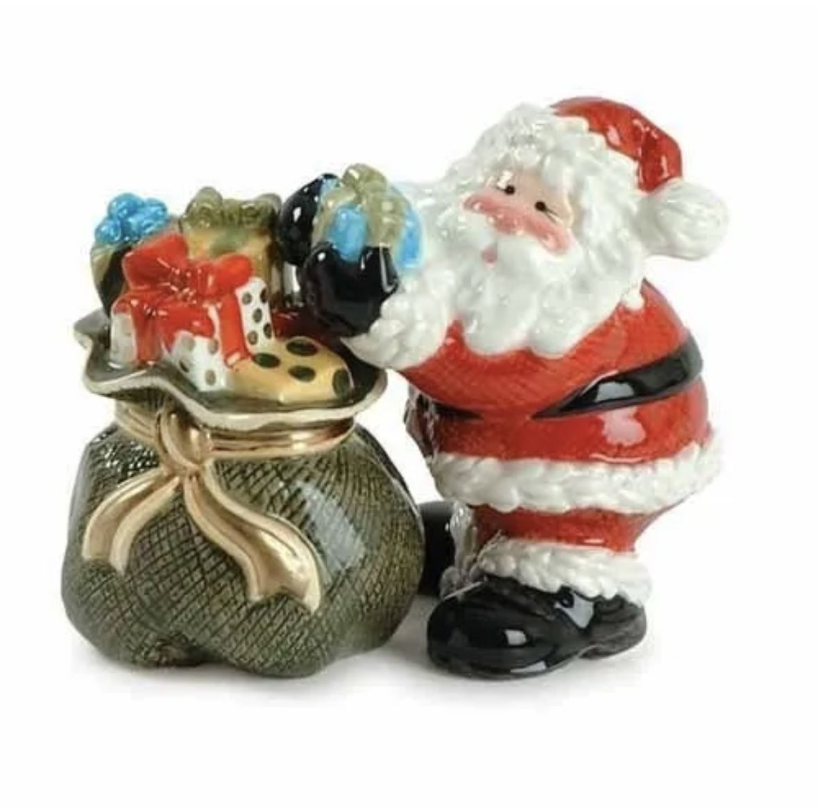 Fitz & Floyd Salt & Pepper Shakers “Gifts From Santa”