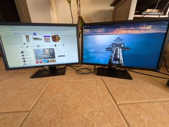 Qty. 2 Dell 24" monitors--great shape and very clean