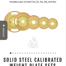 Solid Steel Weight Plates 175lb Set